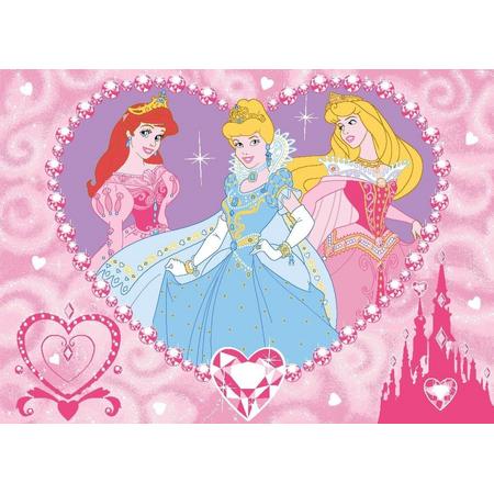 Disney Princess Hart - Speelkleed - Vloerkleed - Tapijt 95x133 cm