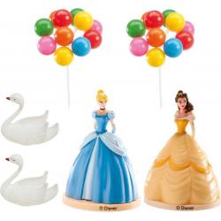   Princesses™ plastic taart set - Feestdecoratievoorwerp