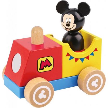Disney Speelgoedtrein Mickey Mouse 12 Cm Hout 2-delig