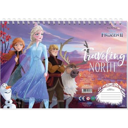 Disney Sticker- En Kleurboek Frozen Ii Traveling 33 Cm Papier