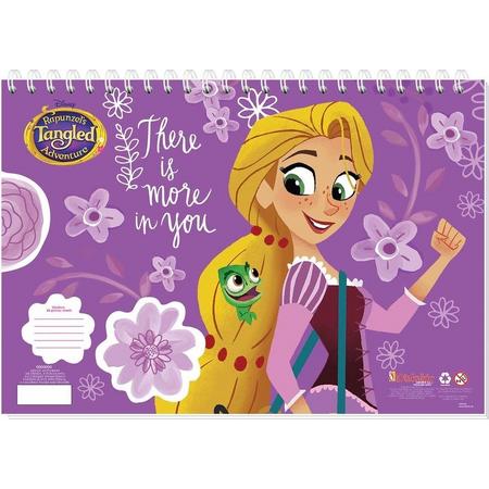 Disney Sticker- En Kleurboek Rapunzel 33 Cm Papier Paars