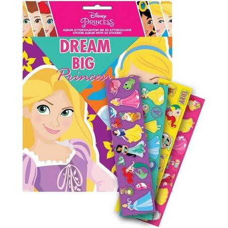 Disney Stickerboek Princess Meisjes 22 Cm Papier 50 Stickers