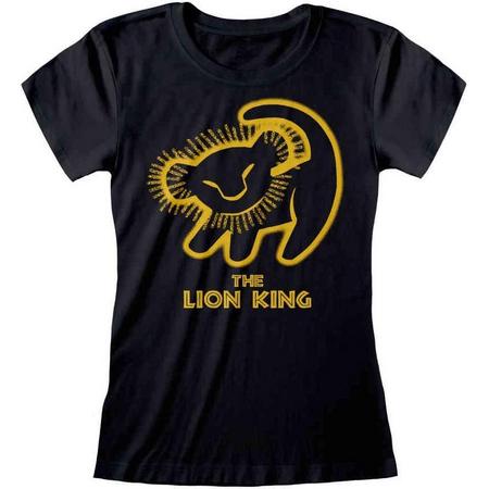 Disney The Lion King Dames Tshirt -2XL- Silhouette Zwart