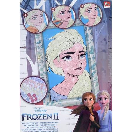 Frozen - Glitter Art - Elsa - Daimond Pailletten -  Lijst - Frozen ll - Disney