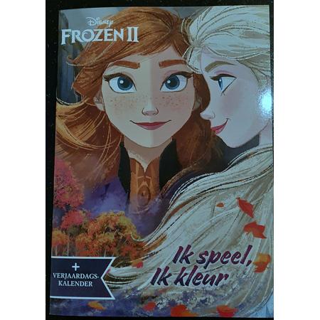 Frozen II - speel en kleurboek - Disney - Ik speel, ik kleur met Anna Elsa en Olaf - met verjaardagskalender - sinterklaas cadeau