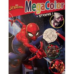 Kleurboek   Megacolor Marvel Spiderman kleur- en stickerboek, inclusief stickers