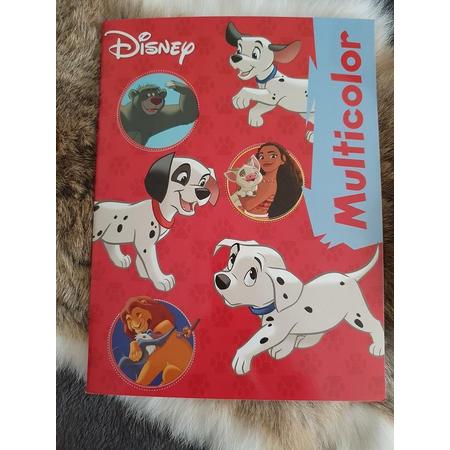 Multicolor Disney vaiana, dalmatiers, simba, kleurboek, 32 paginas