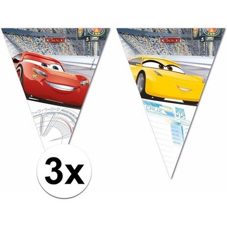 Plastic Disney Cars vlaggenlijnen / slingers van totaal 6 meter