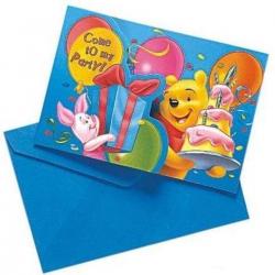 Set Winnie Birthday™ uitnodigingen en enveloppen - Feestdecoratievoorwerp