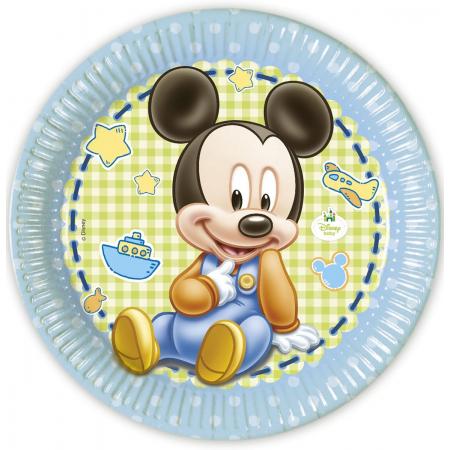 Set van Baby Mickey™ borden - Feestdecoratievoorwerp
