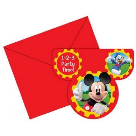 Uitnodiging Mickey mouse clubhouse 6 stuks