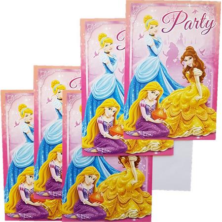 Uitnodigingen Disneys Princess Lampion 5 stuks