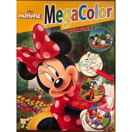 kleurboek disney minnie megacolor met stickers vol met Donald familie