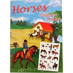 Create A Picture Paarden speelplaat met stickers