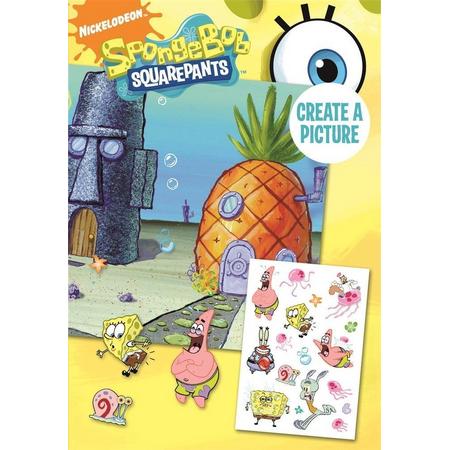 Create a picture Spongebob Squarepants speelplaat met stickers
