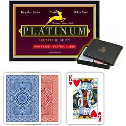 Platinum dubbeldeck Speelkaarten Regular index