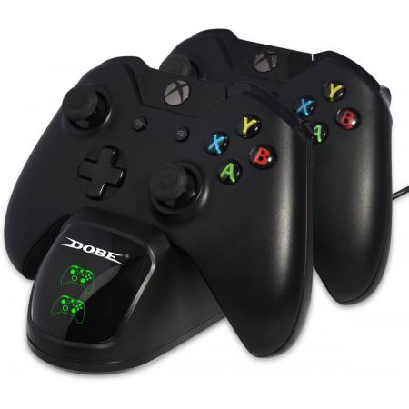 Dual Oplaadstation voor XboxONE X S Controller – Dubbele Snel Xbox One Oplader met verlichting