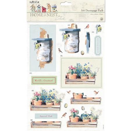A4 Decoupage Pack - Home To Nest Lucy Cromwell - Home Sweet Home