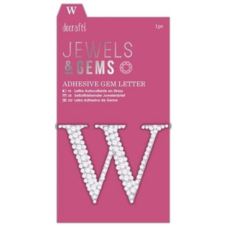 Zelfklevend Edelletter - W - Jewels & Gems