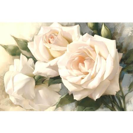 Witte rozen Diamond Painting