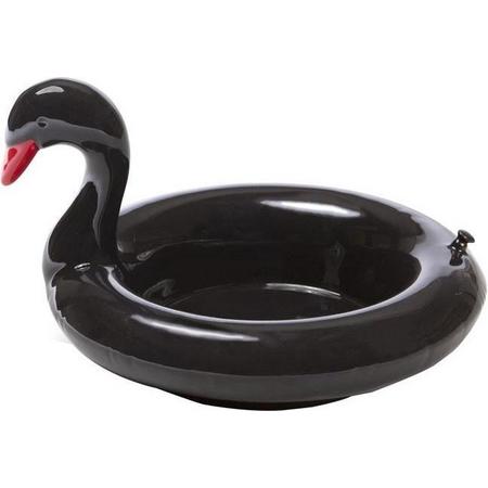 DOIY - Floatie Black Swan Pool Float Serving Bowl