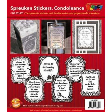 Doodey - Double Embossed Transparant Stickers Silver