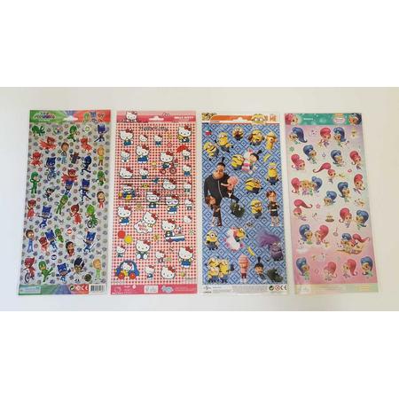 Stickers - Stickerset - Hello Kitty - Shimmer & Shine - Minions - Dora - Pjmasks- Voordeelverpakking