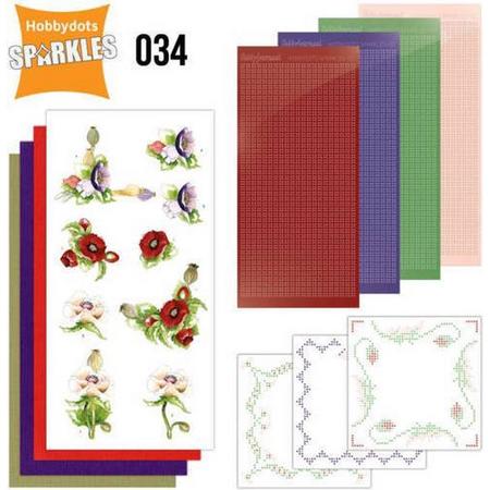 Hobbydots - Sparkles Set 34 - Precious Marieke - Delicate Flowers - Poppy