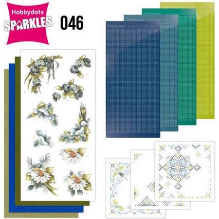 Hobbydots - Sparkles Set 46 - Precious Marieke - Pretty Flowers - Blue Flowers