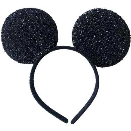 Minnie Mouse diadeem, zwart glitter