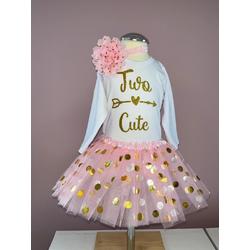 Verjaardag-outfit-kleedje-2 jaar-two cute-fotoshoot-feestkleding-jarig-verjaardag jurk-set Marel (mt 86)