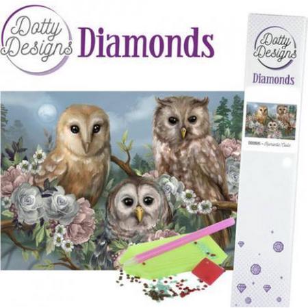 Dotty Designs Diamonds - Romantic owls - Diamond Painting - Uilen