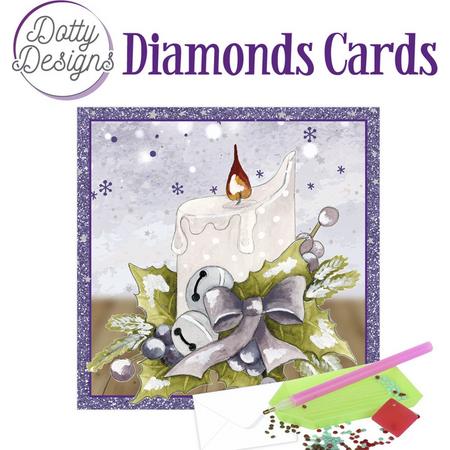 Set van 4 diamond painting kerstkaarten
