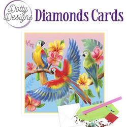 Diamonds Cards - Dotty Desings - Parrot - Kaart  - Papegaai