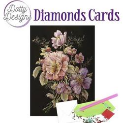   Diamond Cards - Roses in Black DDDC1025
