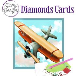 Dotty Designs Diamond Cards Vintage Biplane