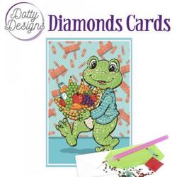 Dotty Designs diamonds cards - get wel frog - 10 x 15 cm