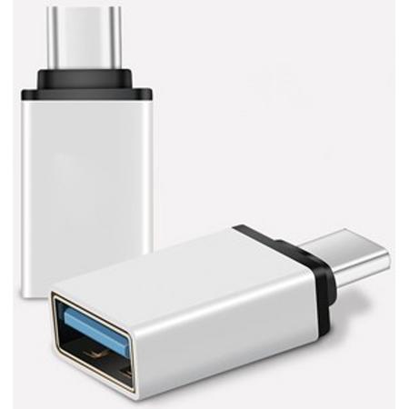 Douxe - USB-C naar USB-A Adapter - USB 3.0 - USB-C Hub - ZIlver