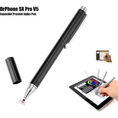 3-Pack DrPhone - SX Pro V5 Premium Stylus Pen Precisie Disc Capacitief - Geschikt voor Smartphones en Tablets zoals Apple iPad Pro / iPhone / Samsung Tab etc - Zilver / Rood / Zwart