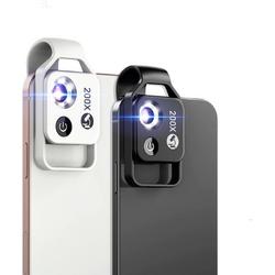 DrPhone APL2 mini zakmicroscoop 200X met CPL & LED-licht -Digitale microscoop camera - Universele clip - HD-optische lens - Zwart