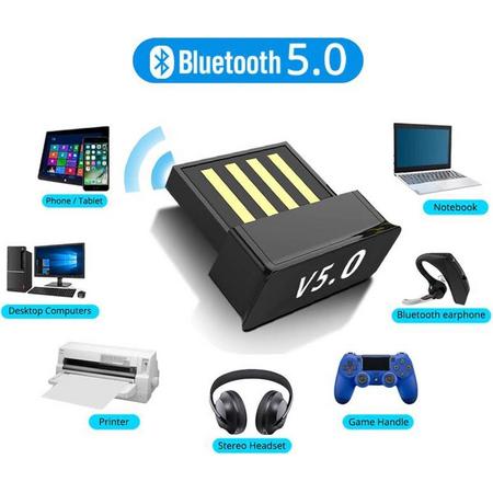 DrPhone B7 Mini - Bluetooth 5.0 USB Receiver Adapter Dongle - 20 Meter Bereik - Windows - Voor o.a. Controller, Headphones, Printers etc