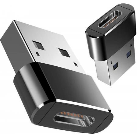 DrPhone C2 Pro - USB C naar USB Male Adapter – Mini Hi-Speed USB C (Type-C) naar USB A Mannelijk (Type-A) – Zwart
