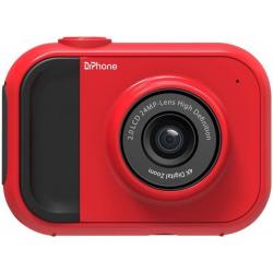 DrPhone DKC Digitale Kindercamera - 1080P - 24 Megapixel -2 Inch Scherm - 4x zoom inclusief 32 GB Geheugenkaart – Rood