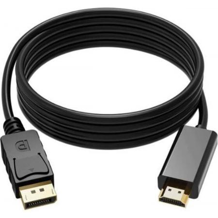 DrPhone High-Speed® - HDMI naar Displaypoort Kabel - HDMI Displayport DP - 1080P Full HD Computerkabel - 2 Meter -  Zwart
