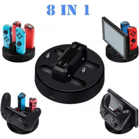 DrPhone Nintendo Switch Charging Dock – Multi Use – Charging – Pro Controller – Stand Joycon Charger – Nintendo Switch -