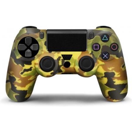 DrPhone PS4 Controller Siliconen Cover – PS4 – Playstation 4 – Beschermhoes – Anti Kras – Console -  Camo Geel