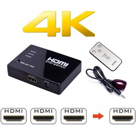 DrPhone SWITCHX3 HDMI Switch, 3 Poort 3 Ingangen 1 Uitgang 4 K * 2 K Switcher Splitter Box Ultra HD voor DVD HDTV Xbox PS3 PS4 / PS4 Pro