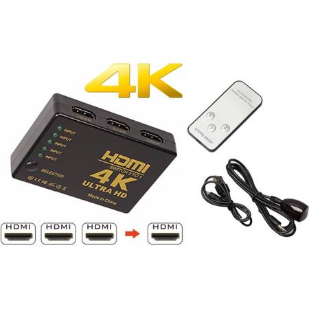 DrPhone SWITCHX5 HDMI Switch, 5 Poort 5 Ingangen 1 Uitgang 4 K * 2 K Switcher Splitter Box Ultra HD voor DVD HDTV Xbox PS3 PS4 / PS4 Pro