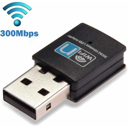 DrPhone W2 USB Draadloze WiFi-adapter (300 Mbps hoge snelheid) Ultra snel Mini WiFi-Dongle voor o.a  Desktop /Laptop /PC Windows 10/8/7 MAC OS /Raspberry Pi / Pi2/ Kali Linux/ ODROID