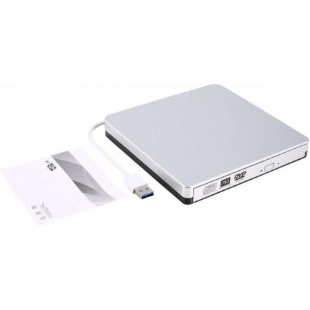 DrPhone – Ultra dunne DVD Writer – USB 3.0 – Zilver